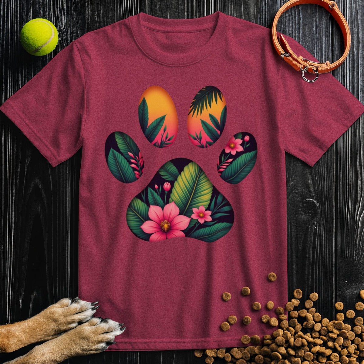 Tropical Bloom Paw T-Shirt