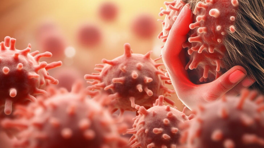 close up of yeast infection in a dog