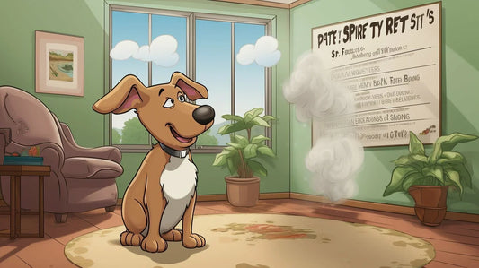 cartoon of dog farting