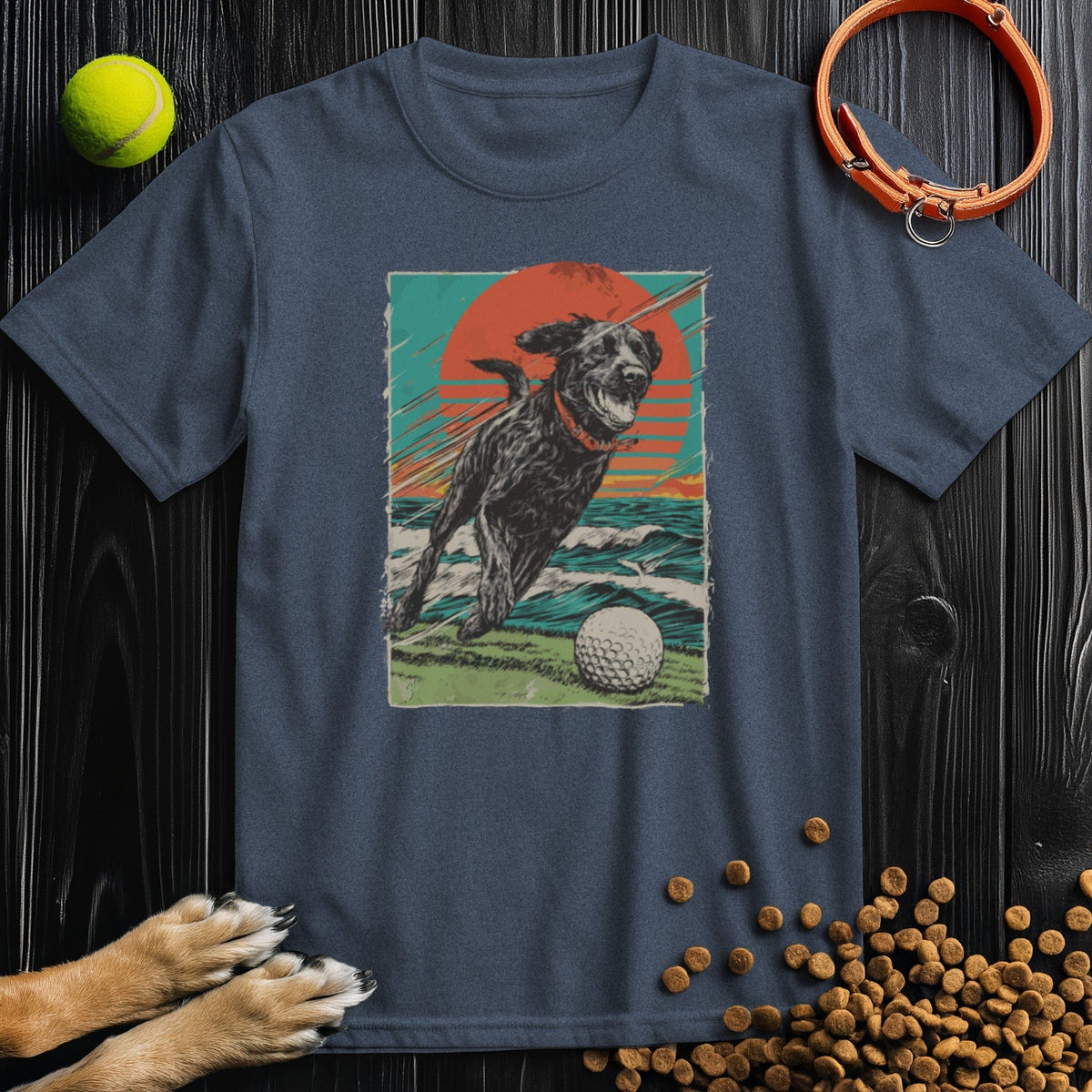 Sunset Fairway Fetch T-Shirt