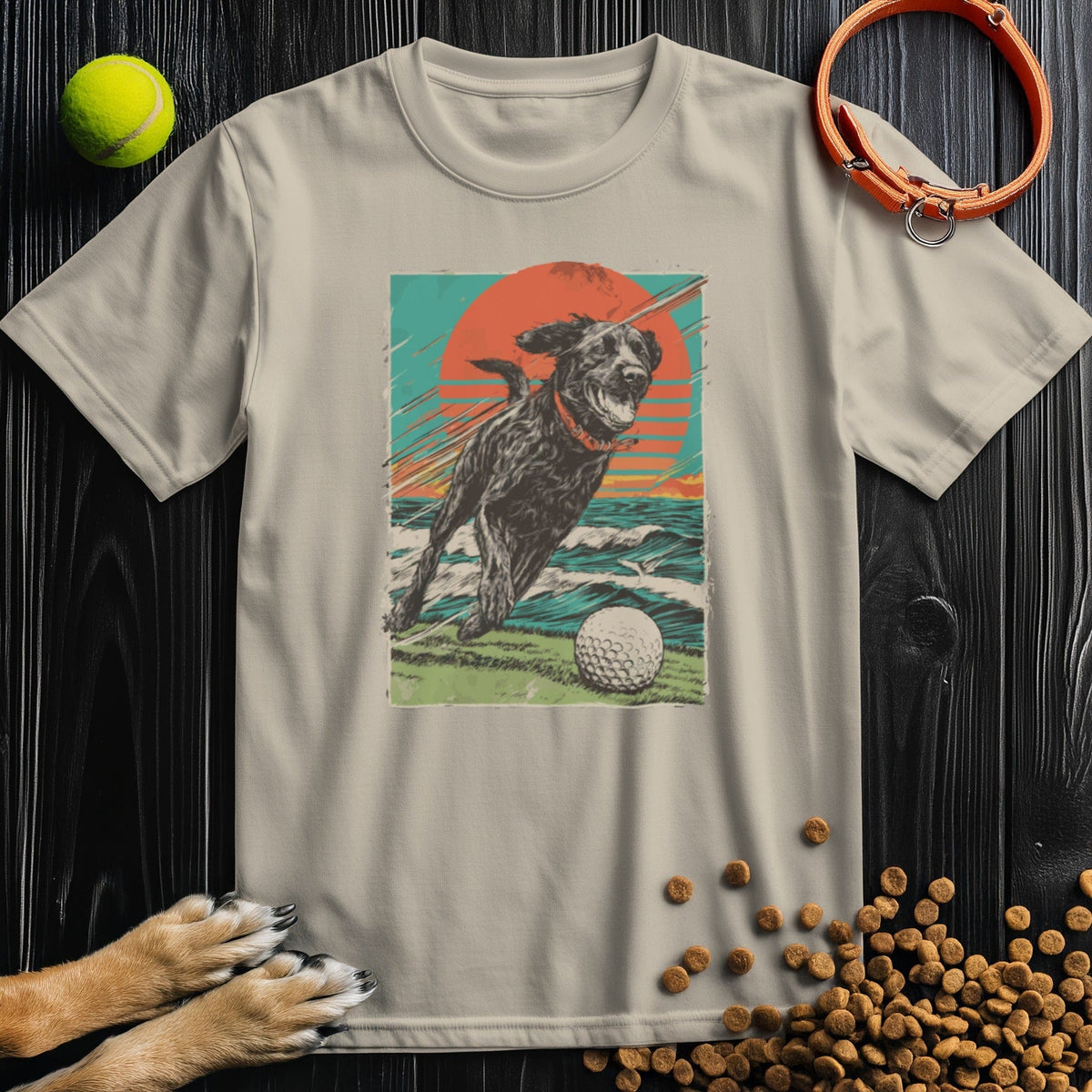 Sunset Fairway Fetch T-Shirt
