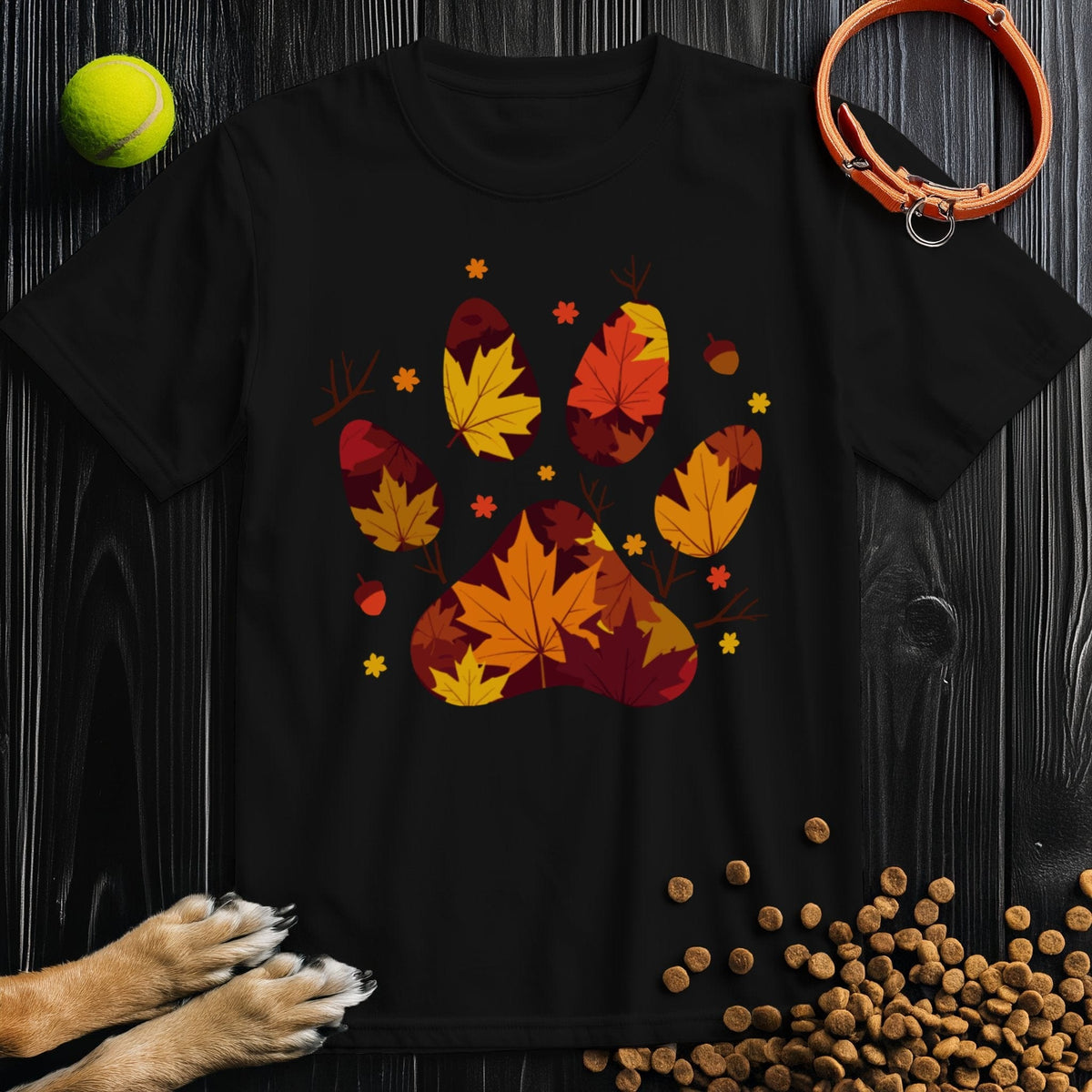 Pawtumn Leaves Dog Themed Shirt