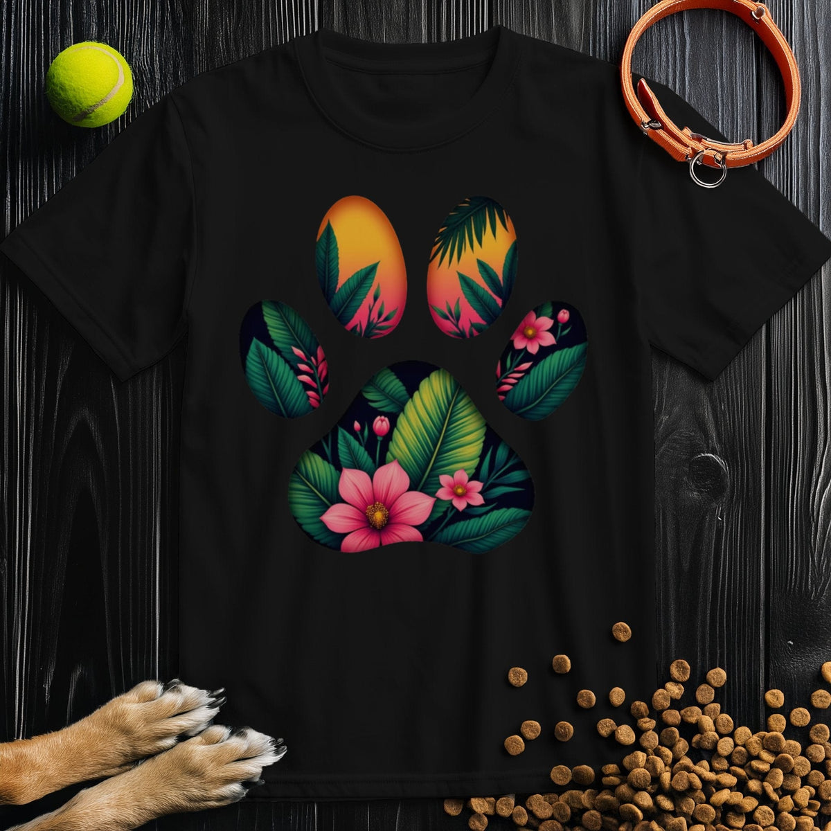 Tropical Bloom Paw T-Shirt