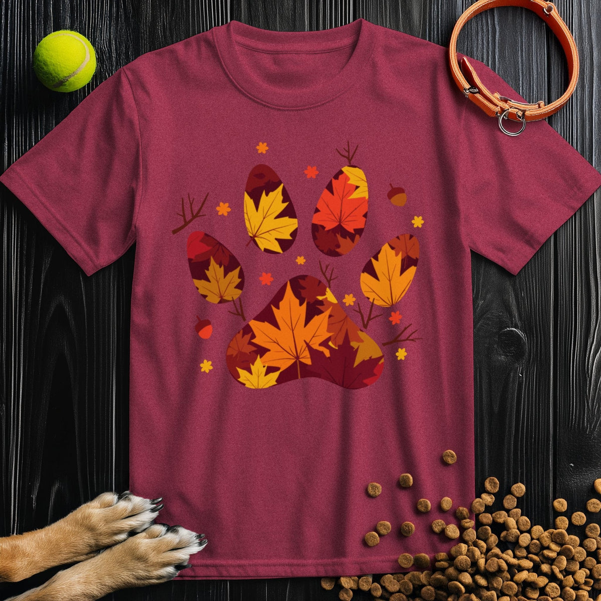 Pawtumn Leaves Dog Themed Shirt