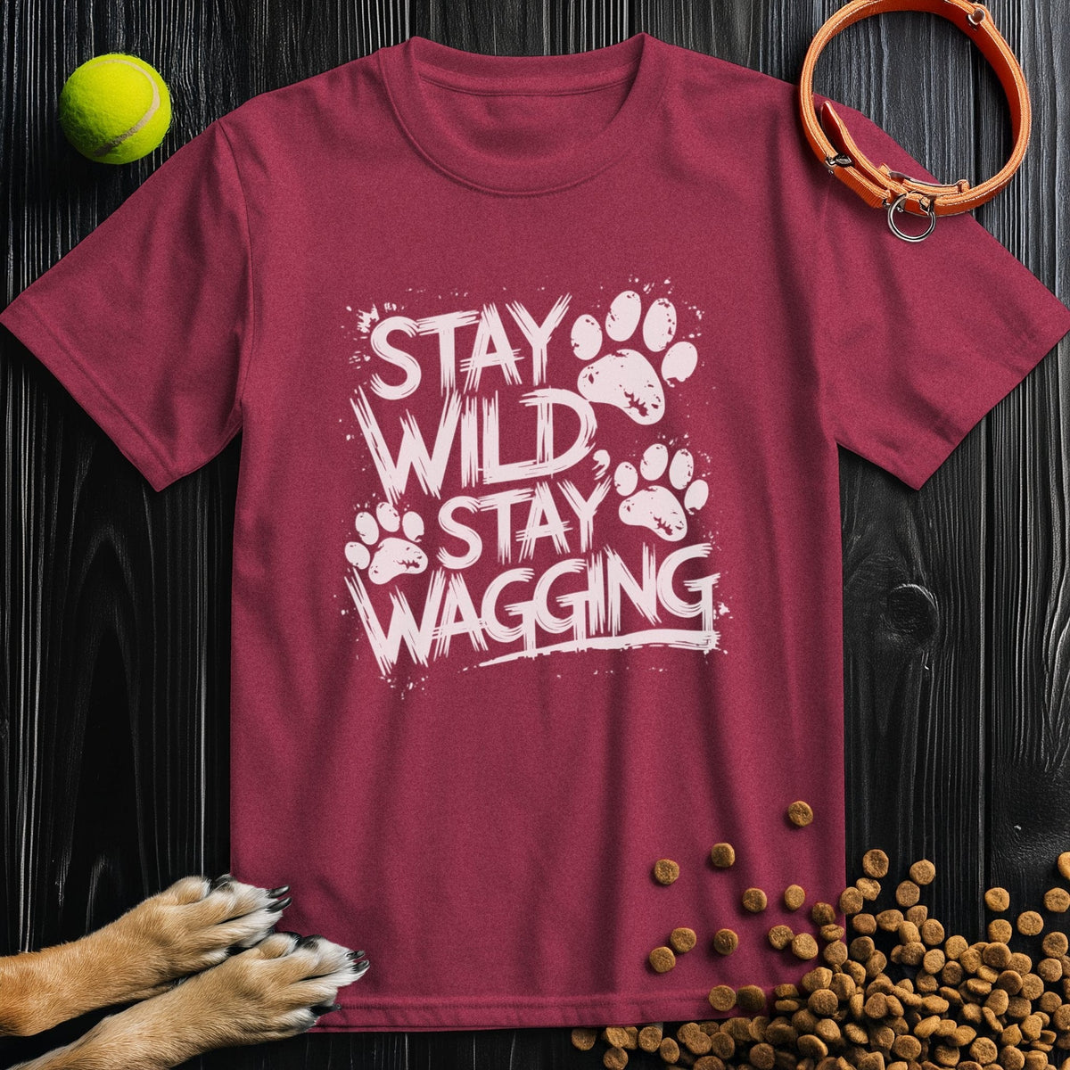 Stay Wild, Stay Wagging White T-Shirt