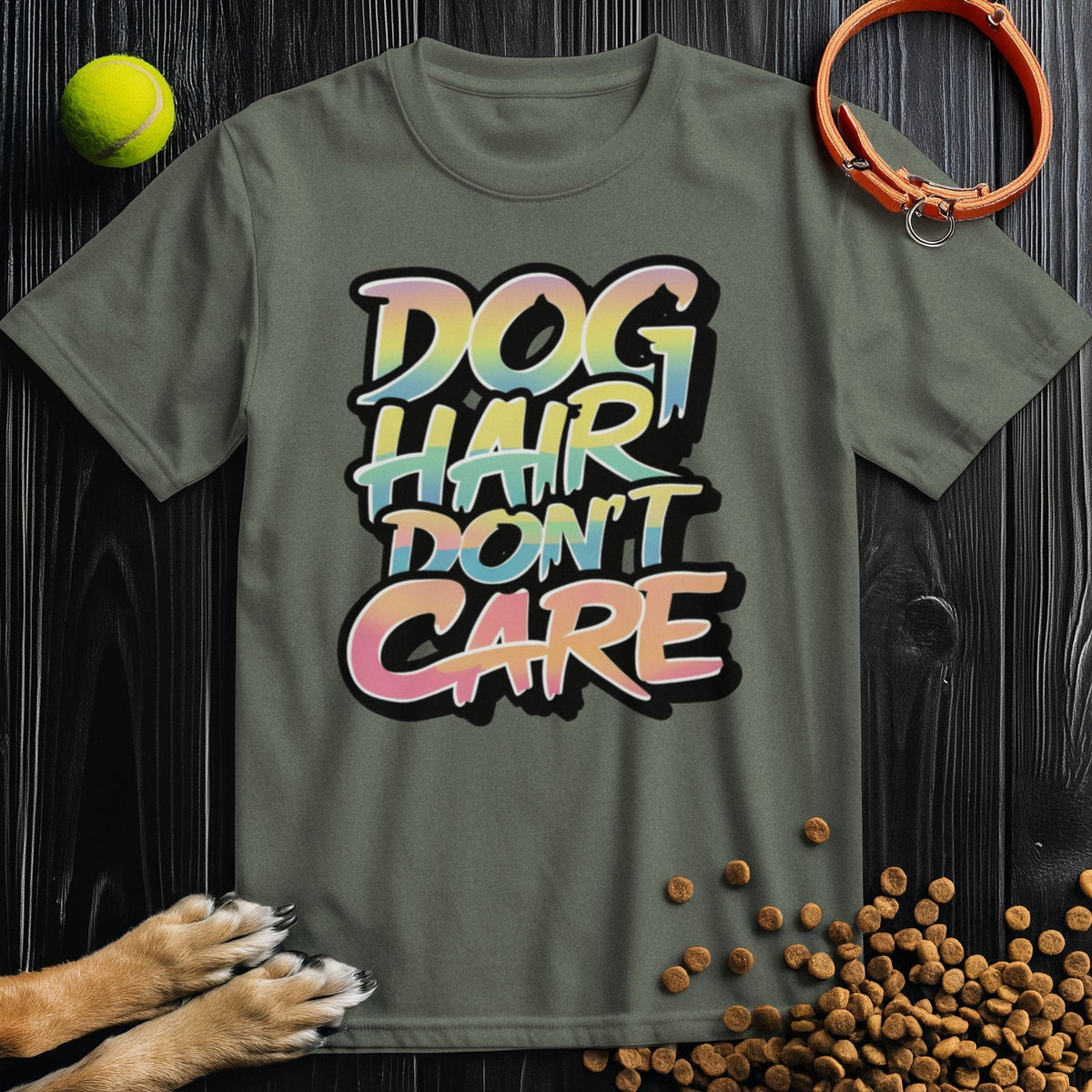 Dog Hair, Don't Care Color Splash T-Shirt