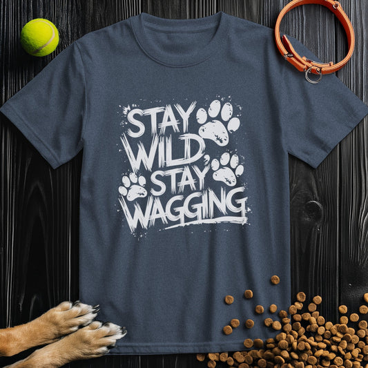 Stay Wild, Stay Wagging White T-Shirt