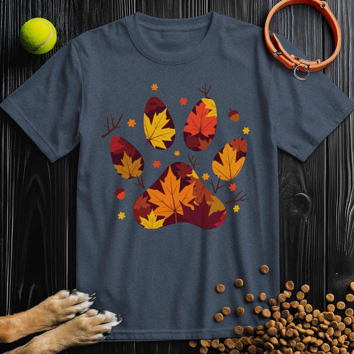 Pawtumn Leaves Dog Themed Shirt