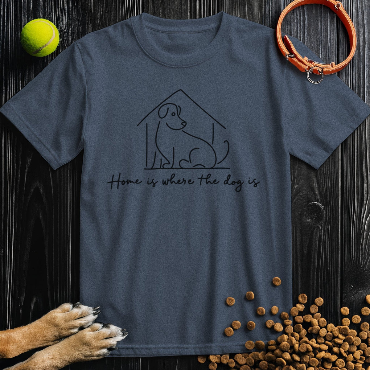 Home Is Where The Do Is Black T-Shirt