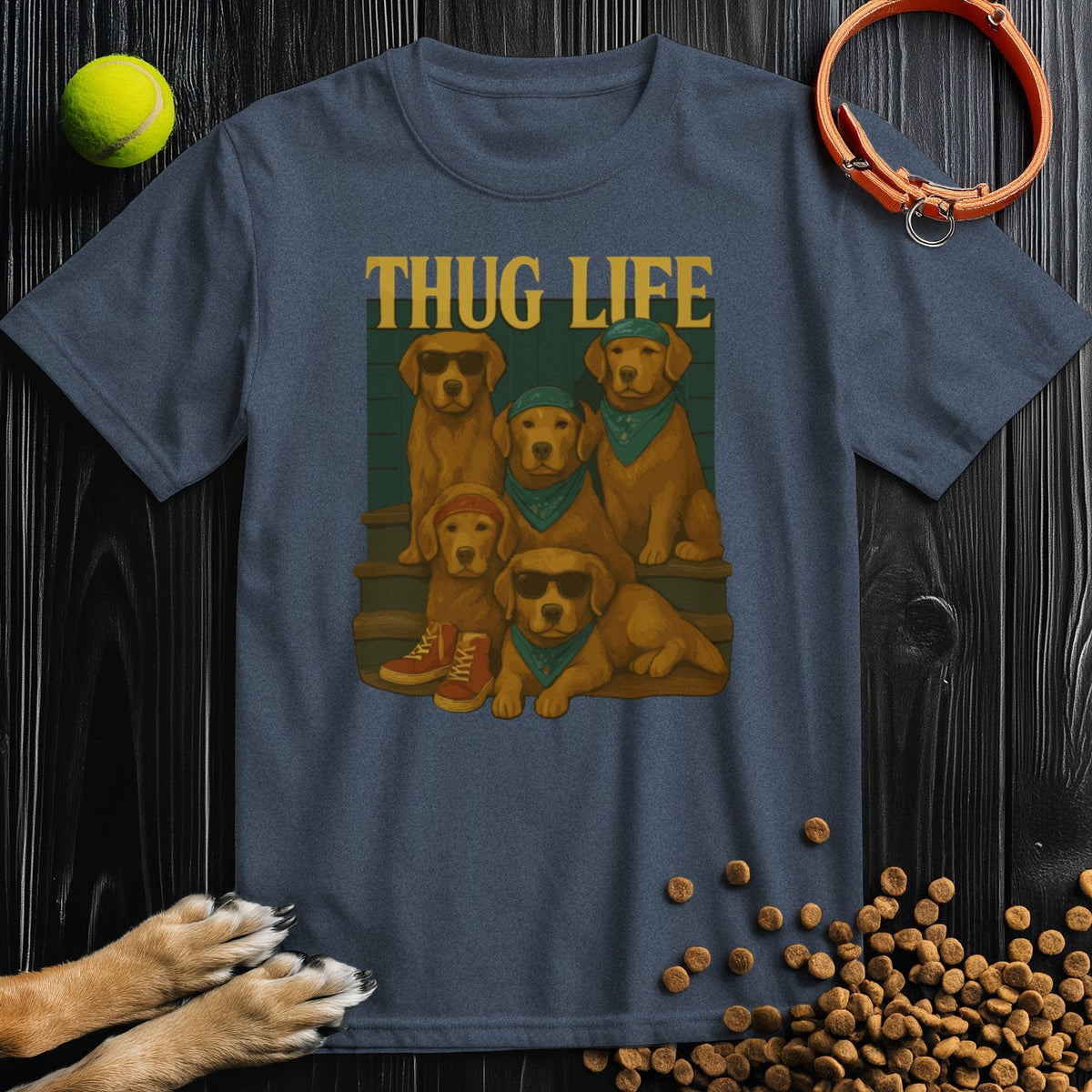 Golden Retriever Thug Life T-Shirt