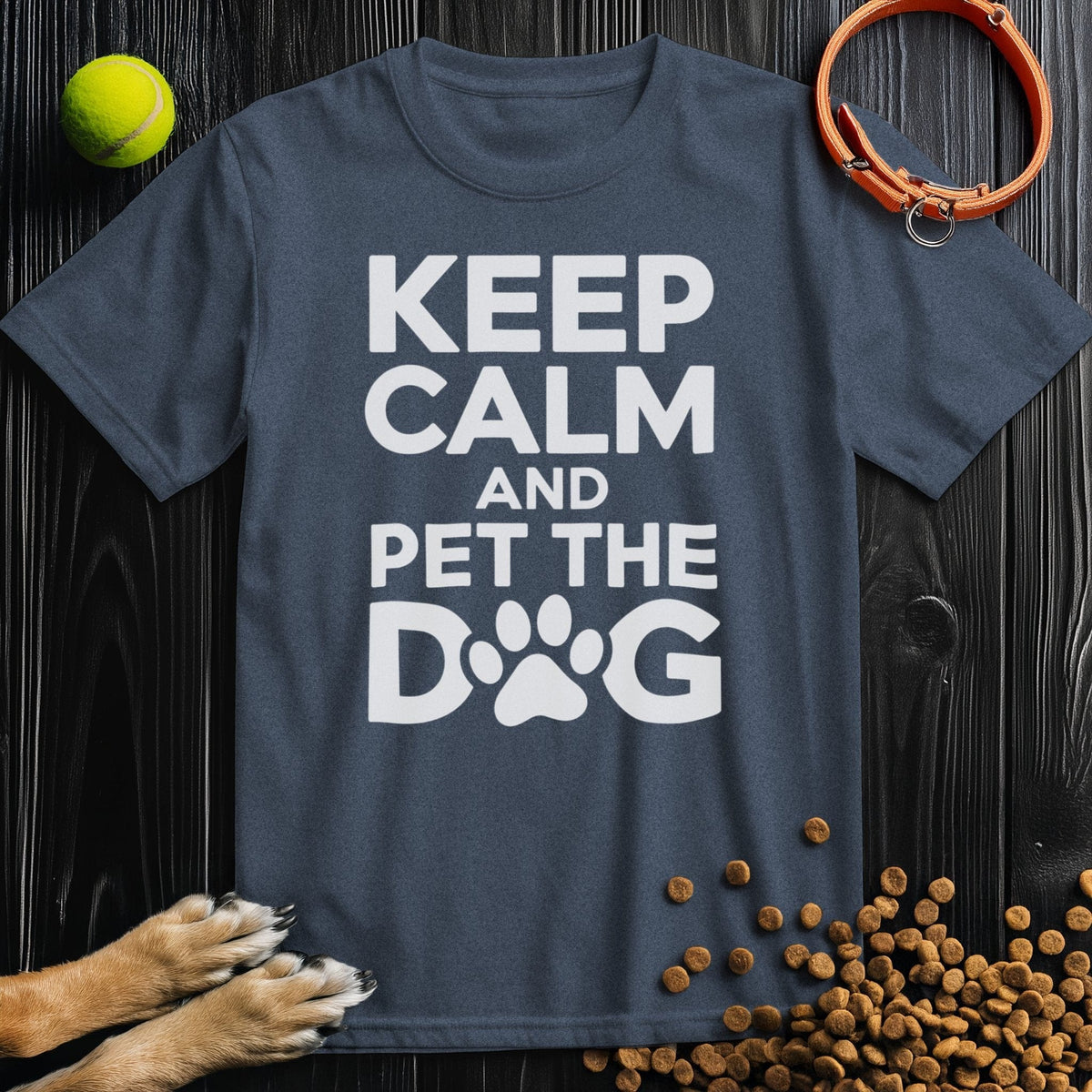 Keep Calm And Pet The Dog White T-Shirt