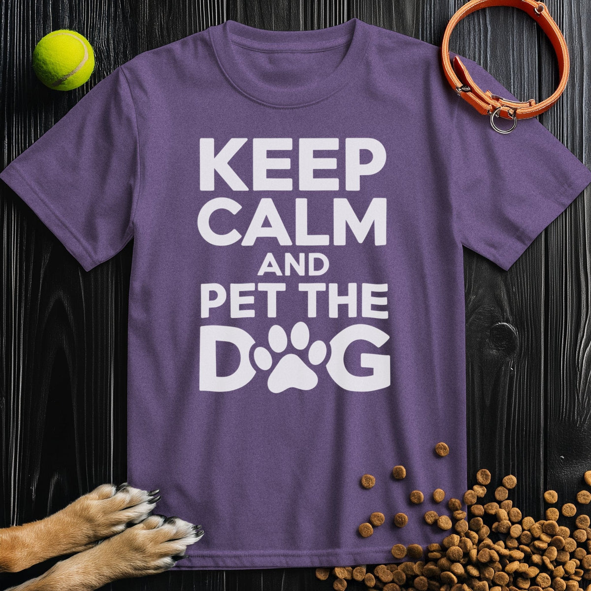 Keep Calm And Pet The Dog White T-Shirt