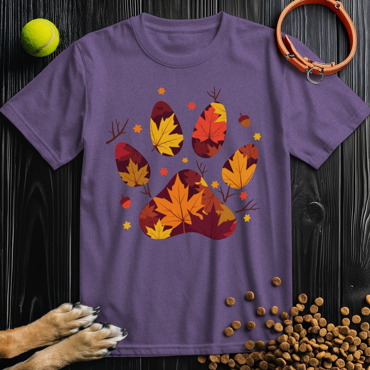 Pawtumn Leaves Dog Themed Shirt