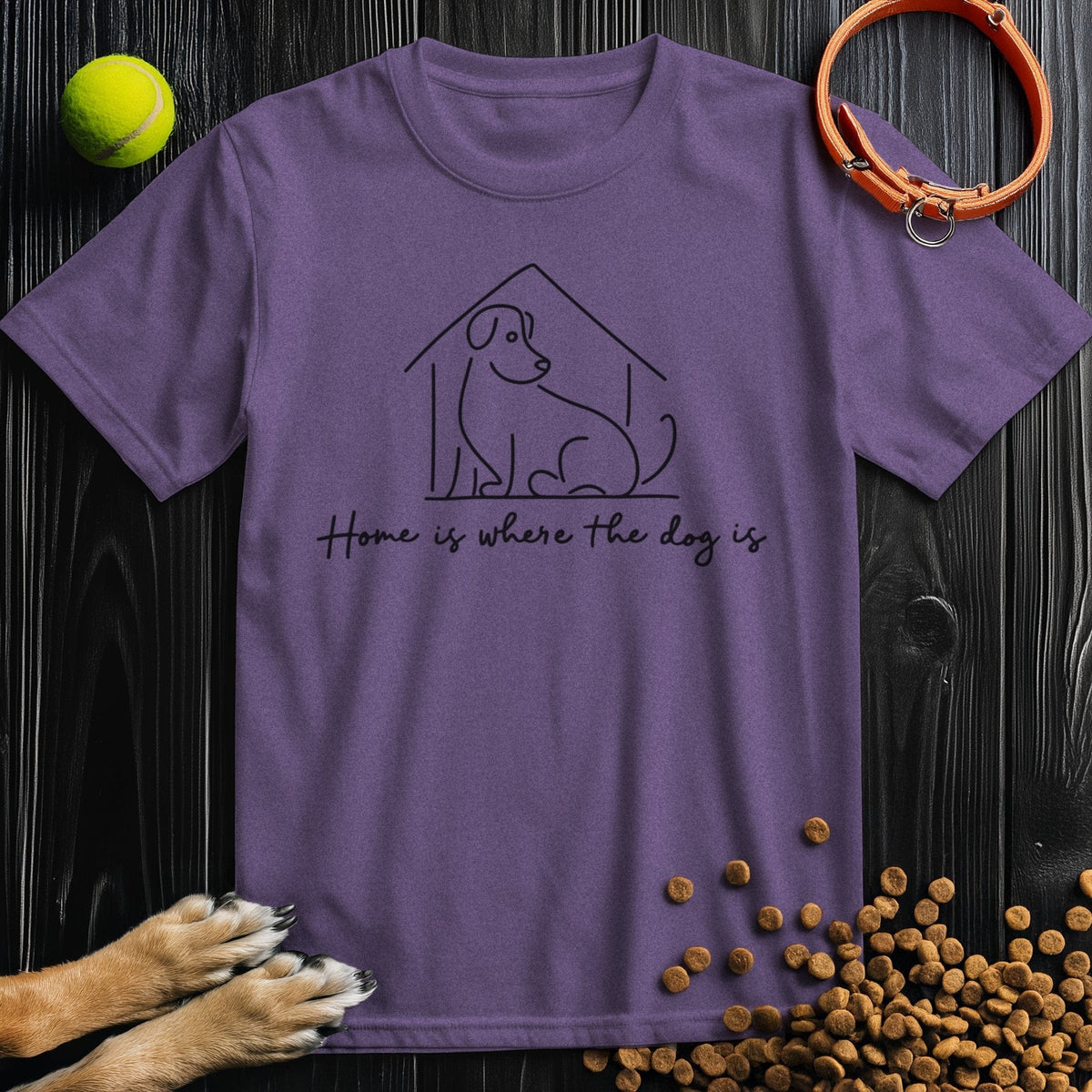 Home Is Where The Do Is Black T-Shirt