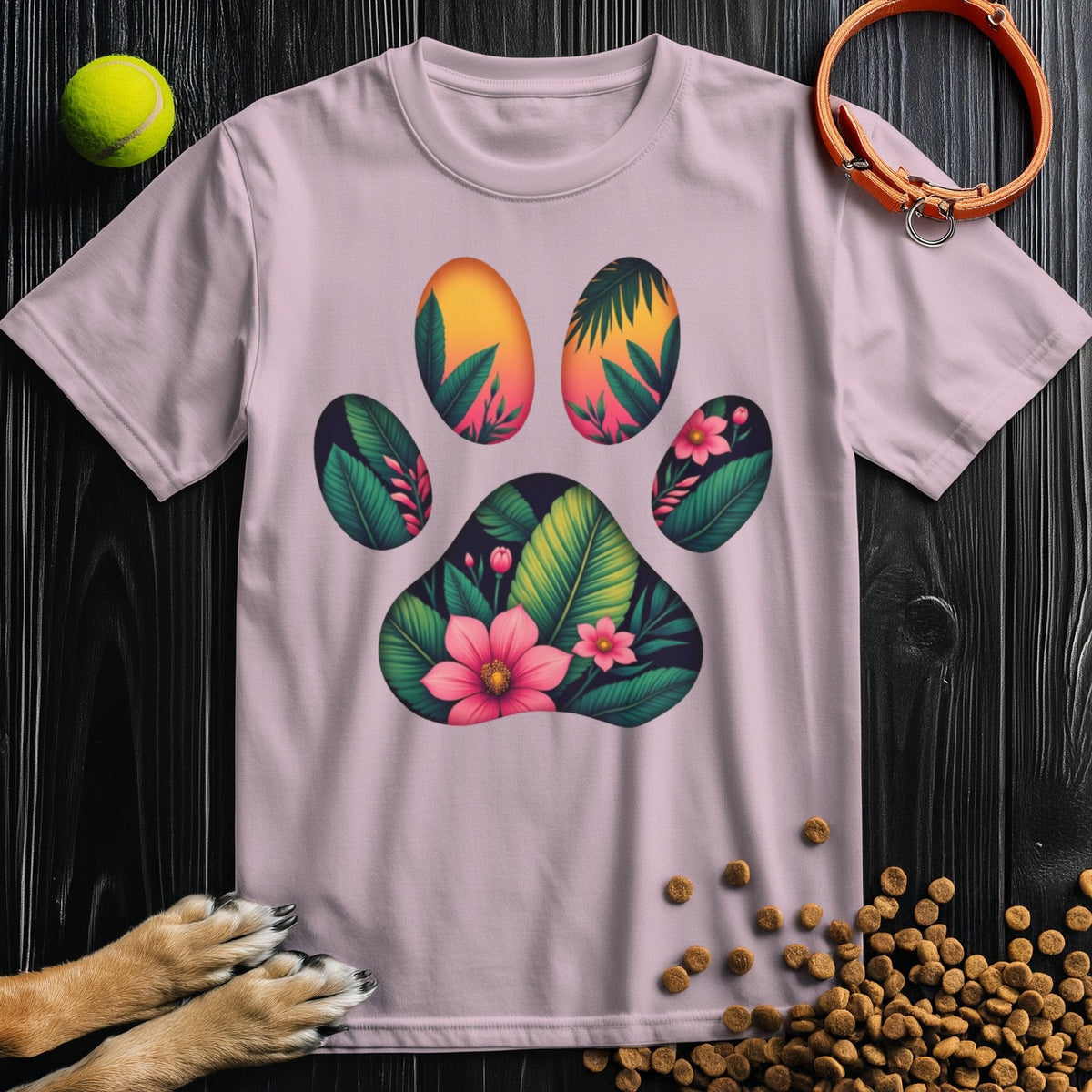 Tropical Bloom Paw T-Shirt