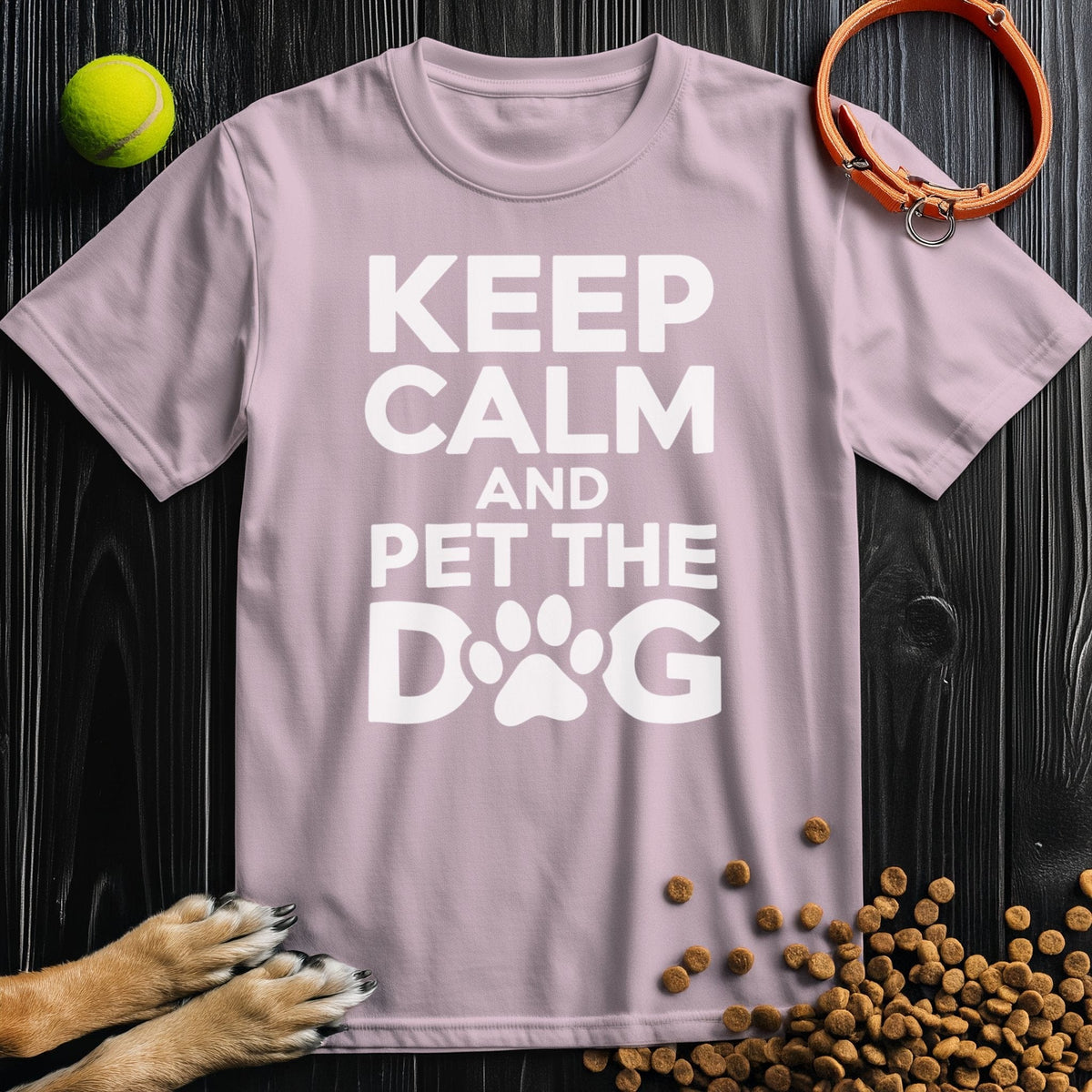Keep Calm And Pet The Dog White T-Shirt