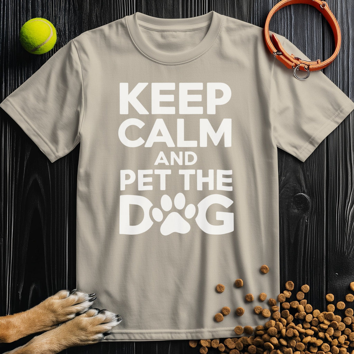 Keep Calm And Pet The Dog White T-Shirt