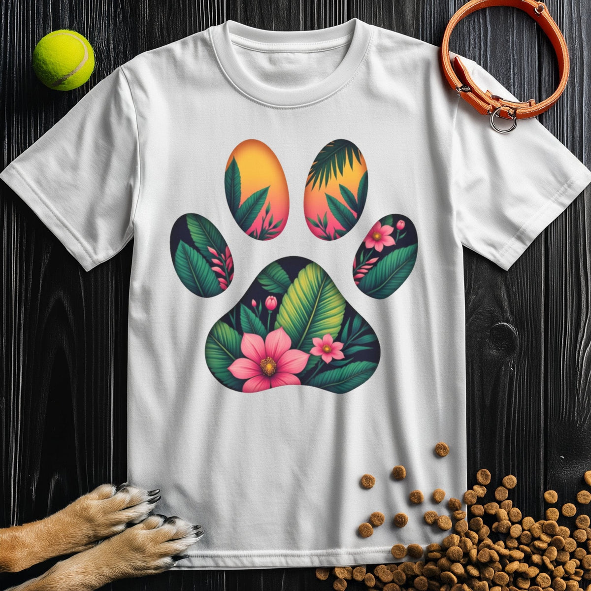 Tropical Bloom Paw T-Shirt