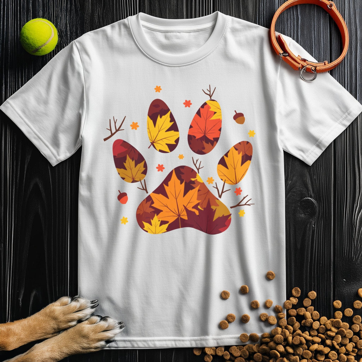 Pawtumn Leaves Dog Themed Shirt