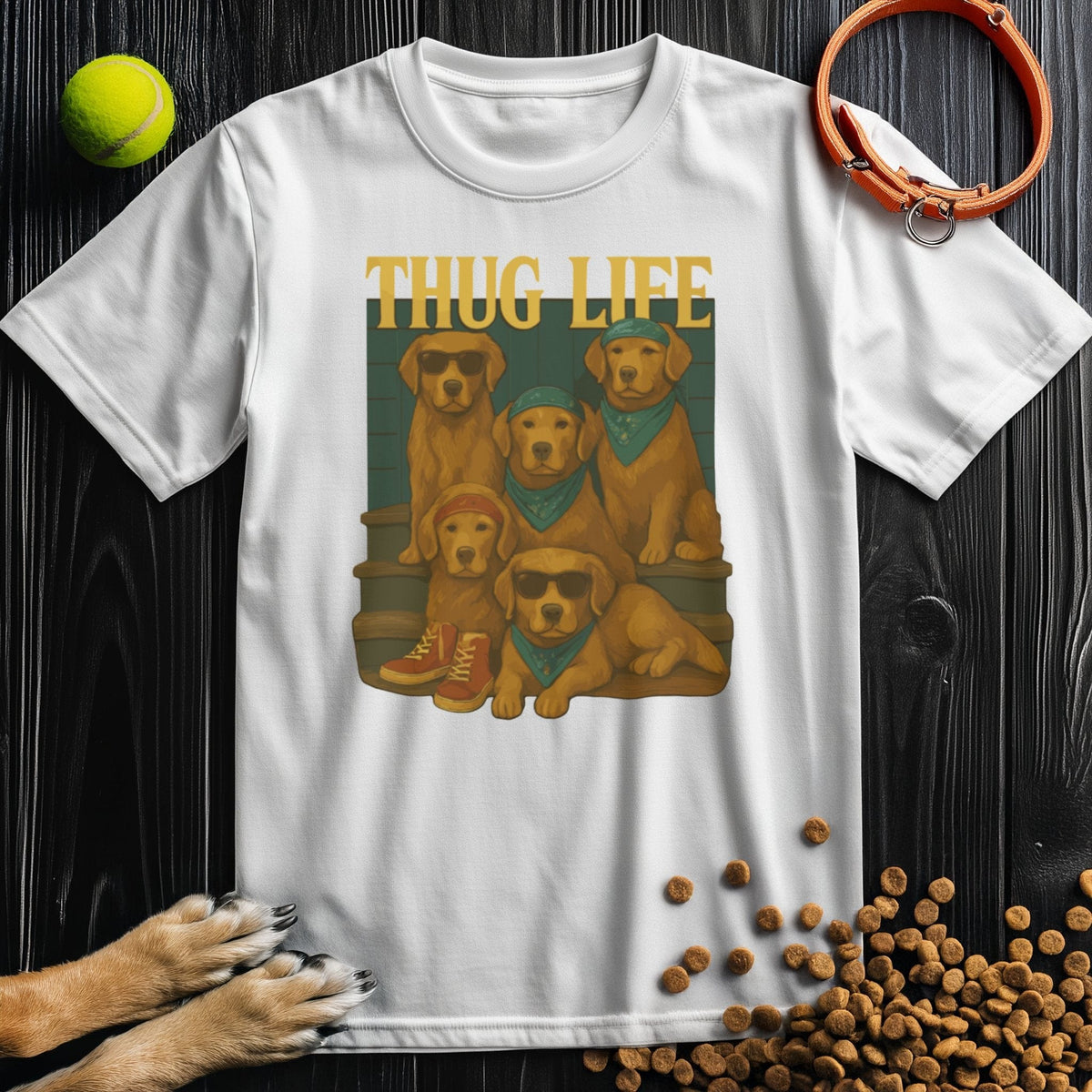 Golden Retriever Thug Life T-Shirt
