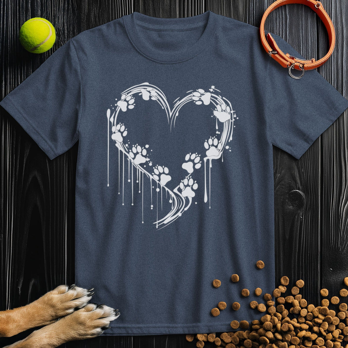 Heart of Paws White T-Shirt