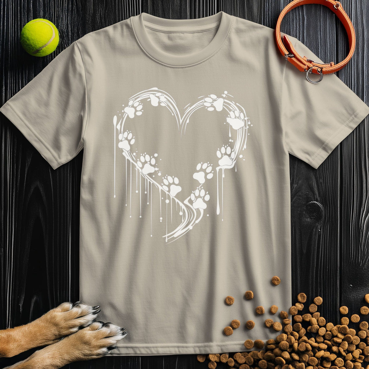 Heart of Paws White T-Shirt