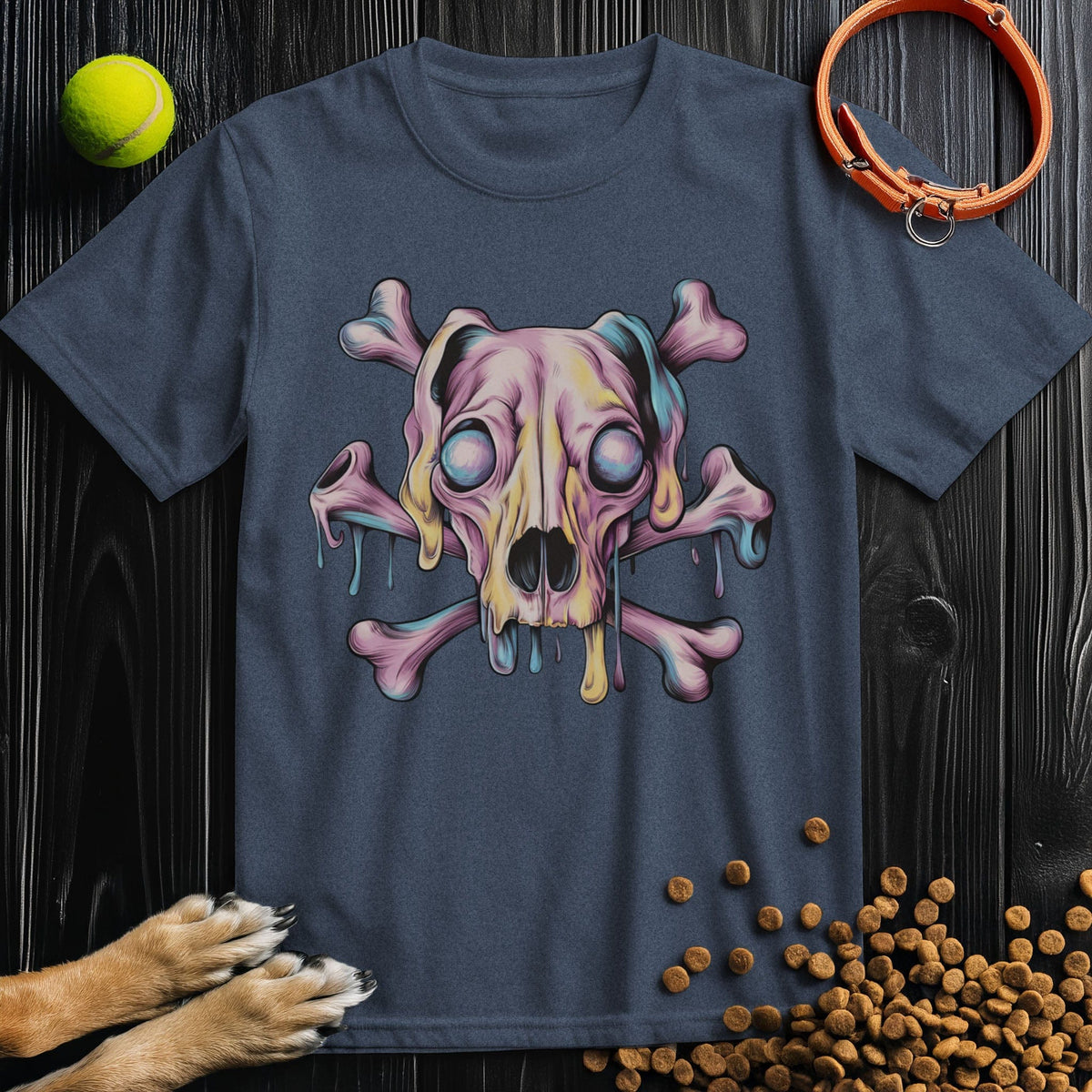 Melting Dog Skull T-Shirt