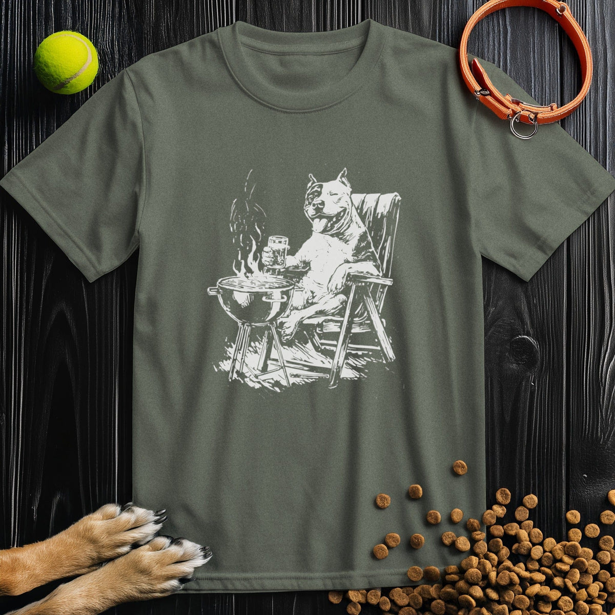 Comfortable cotton t-shirt with humorous dog-themed design